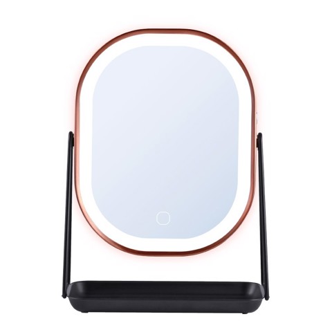 XD Enjoy XDGF1211 specchietto per trucco Libera installazione Ovale Rose Gold, Nero