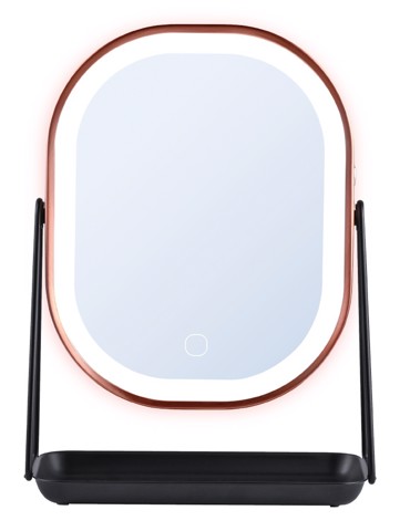 XD Enjoy XDGF1211 specchietto per trucco Libera installazione Ovale Rose Gold, Nero