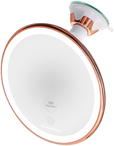 XD Enjoy XDGF1707 specchietto per trucco Libera installazione Rotondo Bianco, Rose Gold