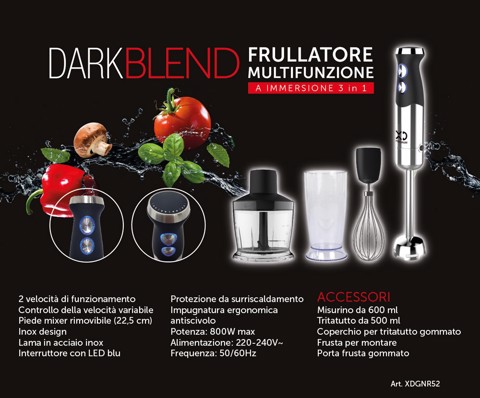XD Enjoy XDGNR52 frullatore 0,6 L Frullatore ad immersione 800 W Acciaio inox