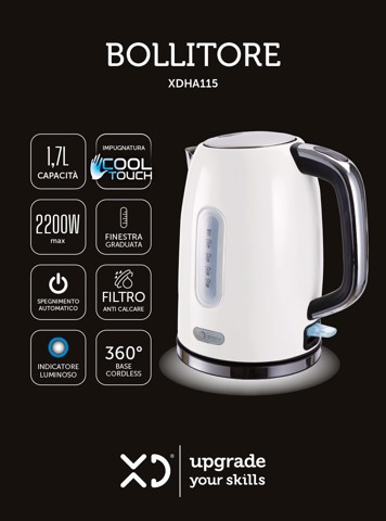 XD Enjoy XDHA115 bollitore elettrico 1,7 L 2200 W Bianco