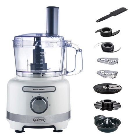 XD Enjoy XDHKFP120 robot da cucina 1000 W 1,2 L Trasparente, Bianco
