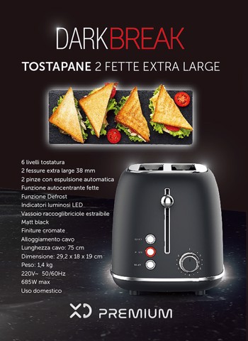 XD Enjoy XDHL330DRK tostapane 6 2 fetta/e 685 W Nero