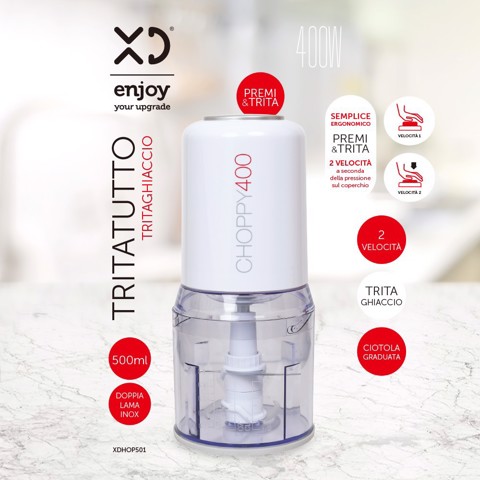 XD Enjoy XDHOP501 tritaverdure elettrico 0,5 L 400 W Bianco