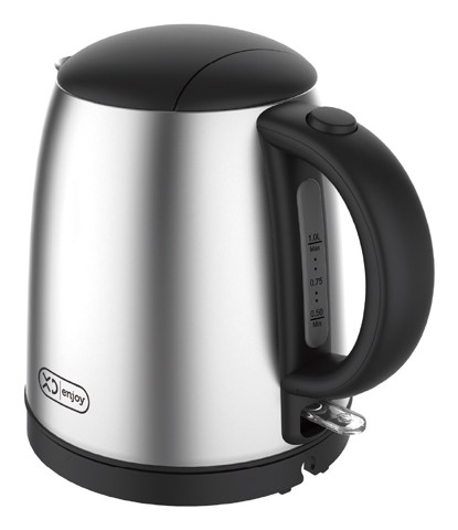 XD Enjoy XDHR100IX bollitore elettrico 1 L 2200 W Nero, Argento