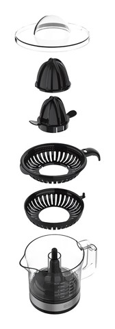 XD Enjoy XDHR866 spremiagrumi elettrico 0,6 L 30 W Nero, Acciaio inox, Trasparente