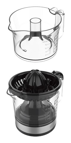 XD Enjoy XDHR866 spremiagrumi elettrico 0,6 L 30 W Nero, Acciaio inox, Trasparente