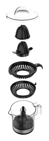 XD Enjoy XDHR866 spremiagrumi elettrico 0,6 L 30 W Nero, Acciaio inox, Trasparente