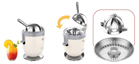 XD Vintage XDHR887CR spremiagrumi elettrico 160 W Avorio, Acciaio inox