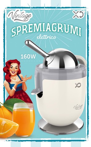 XD Vintage XDHR887CR spremiagrumi elettrico 160 W Avorio, Acciaio inox