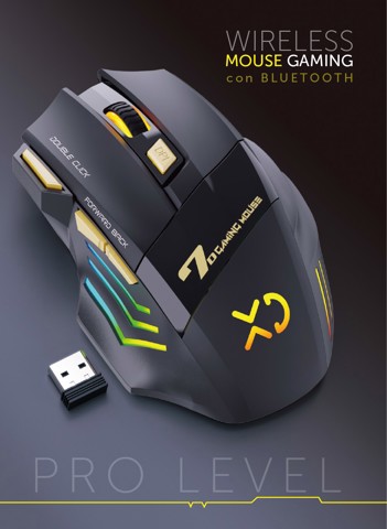 XD Gaming XDIMCX7BT mouse Gaming Mano destra Bluetooth 3200 DPI