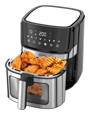 XD Enjoy XDJW501WD friggitrice Singolo 6,5 L Indipendente 1700 W Friggitrice ad aria calda Nero, Acciaio inox