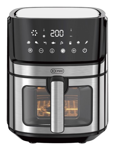 XD Enjoy XDJW501WD friggitrice Singolo 6,5 L Indipendente 1700 W Friggitrice ad aria calda Nero, Acciaio inox