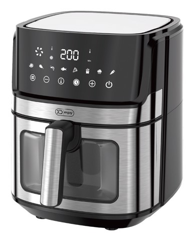 XD Enjoy XDJW501WD friggitrice Singolo 6,5 L Indipendente 1700 W Friggitrice ad aria calda Nero, Acciaio inox