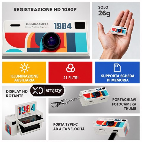 XD Enjoy XDKK94 fotocamera digitale Fotocamera compatta 3 MP CMOS 2560 x 1440 Pixel
