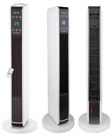 XD Enjoy XDKPT5163L Termoventilatore Nero, Bianco 2000 W Riscaldatore ambiente elettrico con ventilatore