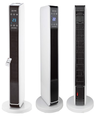 XD Enjoy XDKPT5163L Termoventilatore Nero, Bianco 2000 W Riscaldatore ambiente elettrico con ventilatore