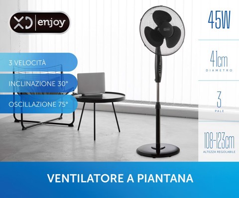 XD Enjoy XDKYST16BRB ventilatore Nero