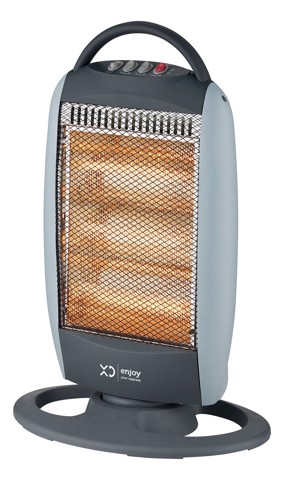 XD Enjoy XDLQ004 stufetta elettrica Interno Grigio, Grigio chiaro 1200 W Riscaldatore di ambienti elettrico alogeno