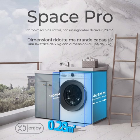 XD Enjoy XDMG7012386B lavatrice Caricamento frontale 7 kg 1200 Giri/min Bianco