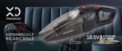 XD Premium XDNY185 aspirapolvere senza filo Nero, Rosso Senza sacchetto
