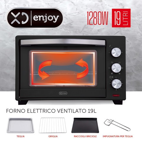 XD Enjoy XDOMX19BLK forno 19 L 1280 W Nero