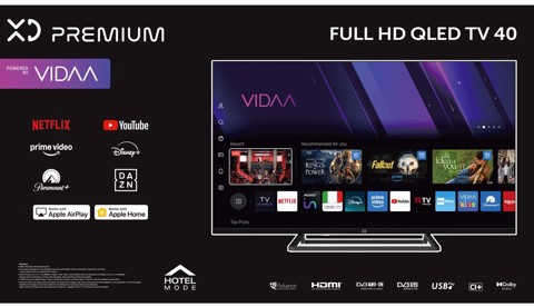 XD Enjoy XDP40VQF1ESAT 101,6 cm (40") Full HD Smart TV Wi-Fi Nero 280 cd/m²