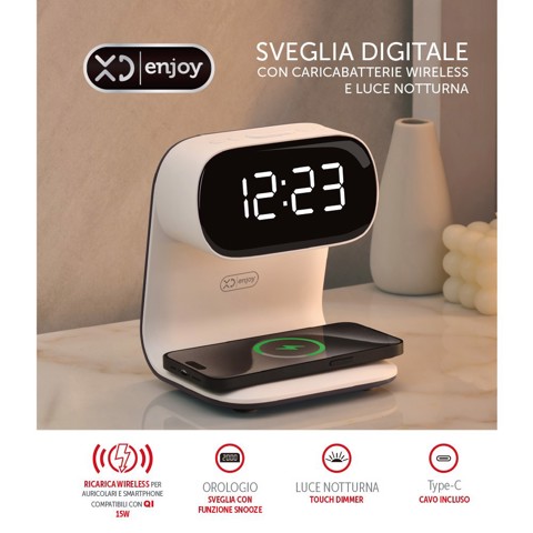 XD Enjoy XDSFE40WHT sveglia Sveglia digitale Bianco
