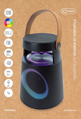 XD Enjoy XDSK166BLK altoparlante portatile e per feste Altoparlante portatile mono Nero 10 W
