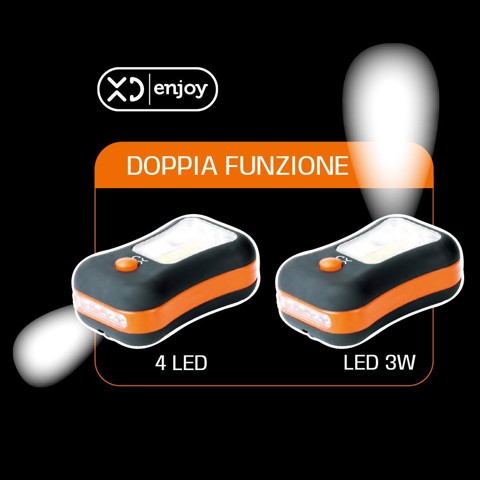 XD Enjoy XDSL7280N luce da lavoro Nero, Arancione LED 3 W