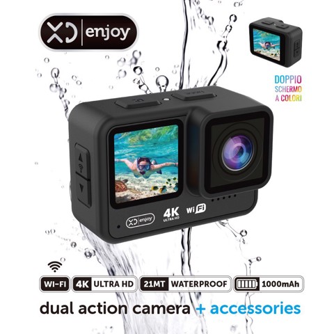XD Enjoy XDSPRAC11B fotocamera per sport d'azione 20 MP 4K Ultra HD Wi-Fi 114 g