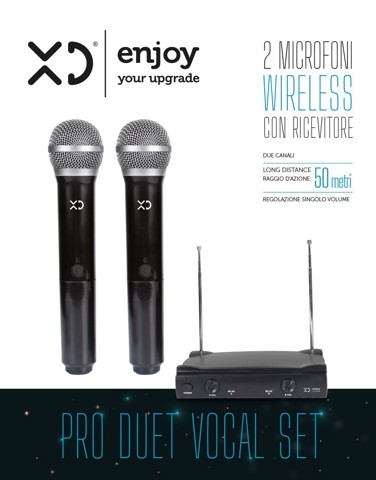 XD Enjoy XDUM666 microfono Nero Microfono per palco/spettacolo