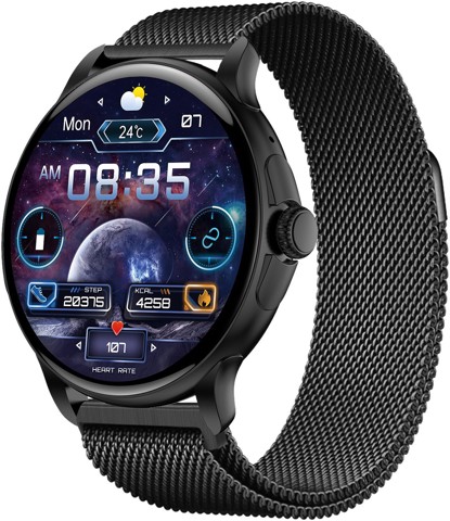 XD Enjoy XDVLD15BLK smartwatch e orologio sportivo 3,63 cm (1.43") AMOLED Digitale 466 x 466 Pixel Bianco