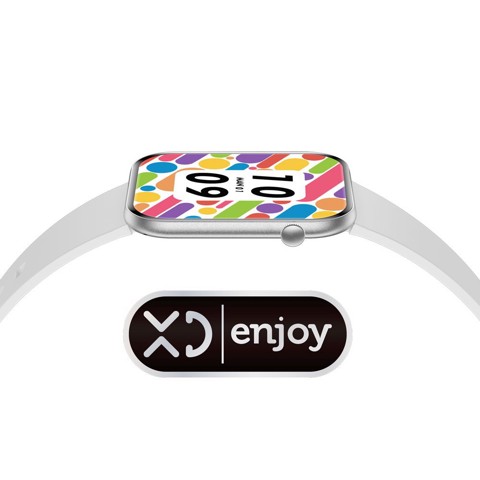 XD Enjoy XDVLD59SIL smartwatch e orologio sportivo 4,7 cm (1.85") AMOLED Digitale 390 x 450 Pixel Bianco