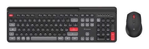 XD Enjoy XDYM2530 tastiera Mouse incluso USB + Bluetooth QWERTY Italiano Nero, Grigio, Rosso