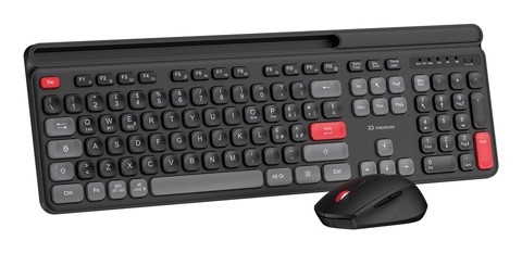 XD Enjoy XDYM2530 tastiera Mouse incluso USB + Bluetooth QWERTY Italiano Nero, Grigio, Rosso