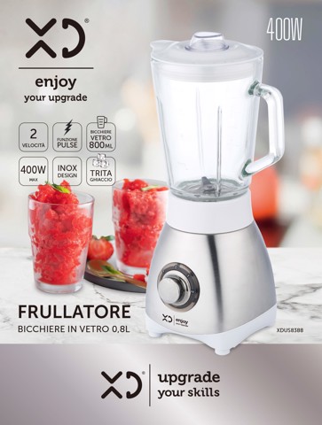 XD Enjoy Frullatore Bicchiere in Vetro 0,8L