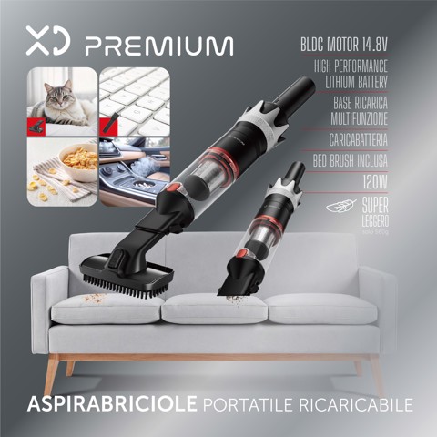XD Premium Aspirabriciole Portatile Ricaricabile 3 in 1