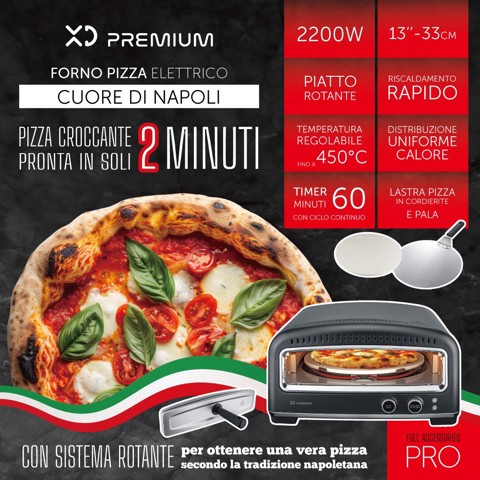 XD Premium Fornetto Elettrico Cuoci-Pizza 2200W