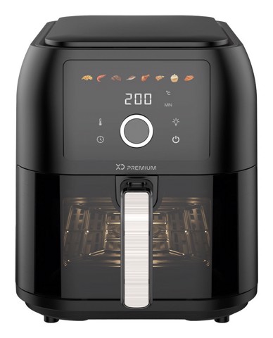 XD Premium Friggitrice Ad Aria 8 Litri Con Finestra Integrata