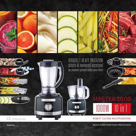 XD Premium Robot Cucina Multifunzione 3L 1000W