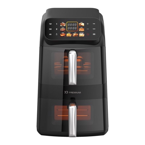 XD Premium XDBOW1100WD friggitrice Doppia 11 L Indipendente 2500 W Friggitrice ad aria calda Nero, Argento