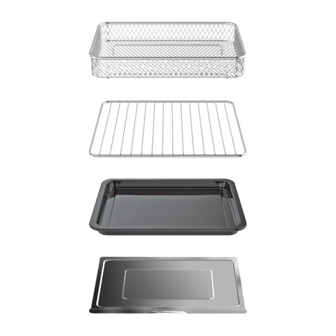 XD Premium XDBOW9044BLK friggitrice Singolo 23 L Indipendente 1700 W Friggitrice ad aria calda Nero, Cromo