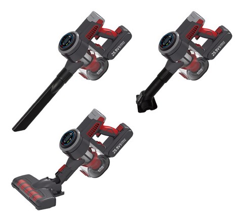 XD Premium XDHJX3090 scopa elettrica Batteria Secco HEPA Senza sacchetto 0,6 L Nero, Grigio, Rosa 2,2 Ah