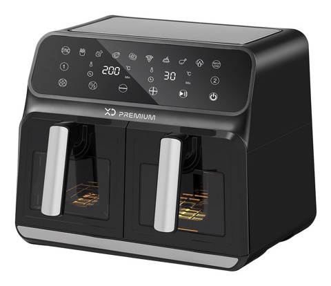 XD Premium XDJW888WD friggitrice Doppia 8 L Indipendente 1700 W Friggitrice ad aria calda Nero
