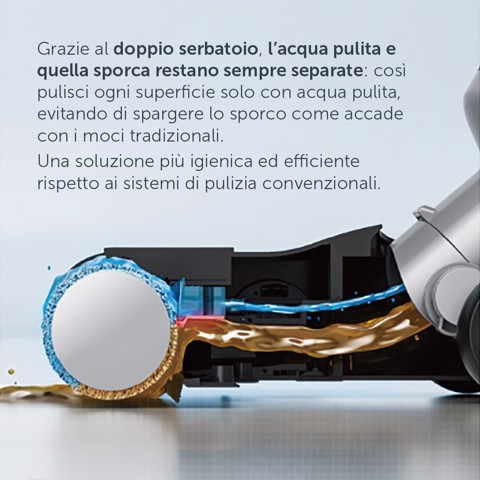 XD Premium XDSWE33M scopa elettrica Aspirapolvere a bastone 2 in 1 Batteria Secco e bagnato Senza sacchetto Grigio 2,6 Ah
