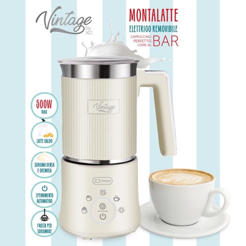 XD Vintage XDMF22VTG montalatte e scaldalatte Crema
