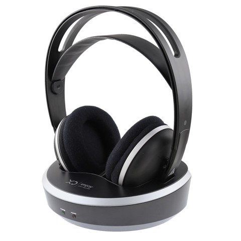 XD Enjoy XDART4780 Cuffie senza filo a Padiglione per TV con Base di ricarica Nero