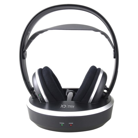 XD Enjoy XDART4780 Cuffie senza filo a Padiglione per TV con Base di ricarica Nero