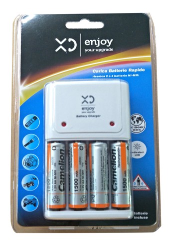 XD Enjoy XDBC4AA1500 carica batterie Universale AC